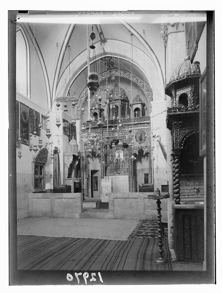 Interior of the Syriac Orthodox church of St. Mark, Jerusalem