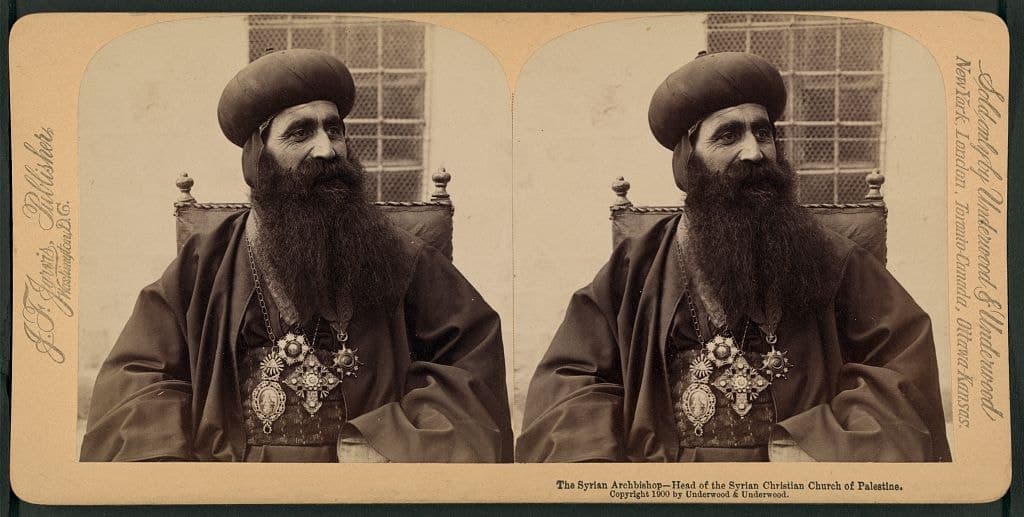 The Syrian (Syriac Orthodox) archbishop in Palestine, about 1900