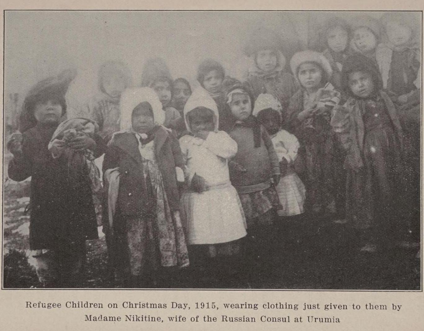 Refugee children on Christmas Day 1915, Urmia
