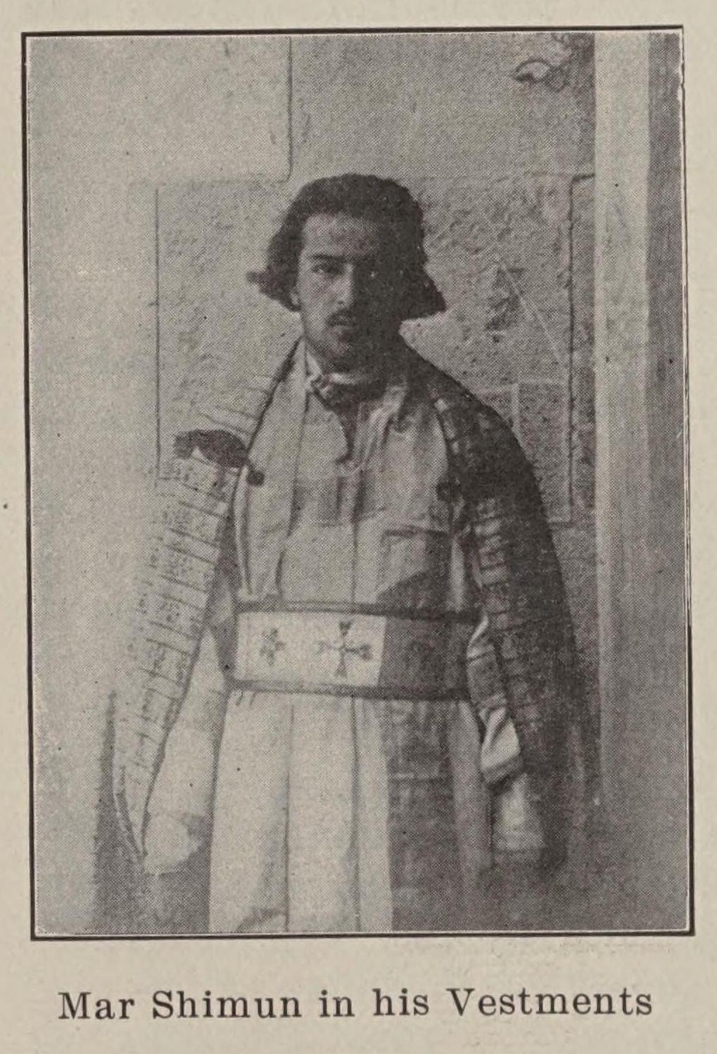 Mar Shimun in his vestments, 1916 printing