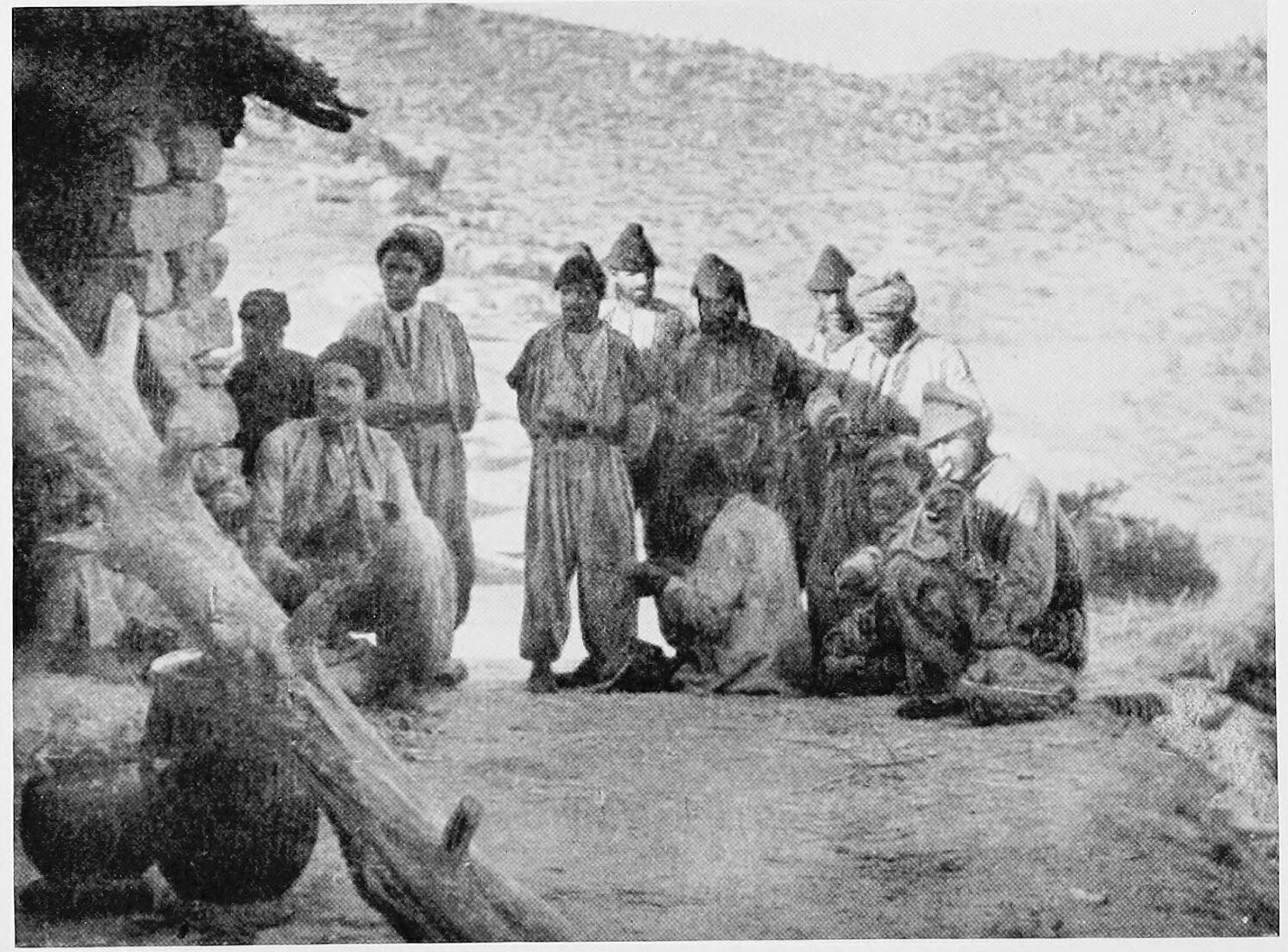Mountain Syrians (Assyrians) on a house-top at Malikta, Berwar