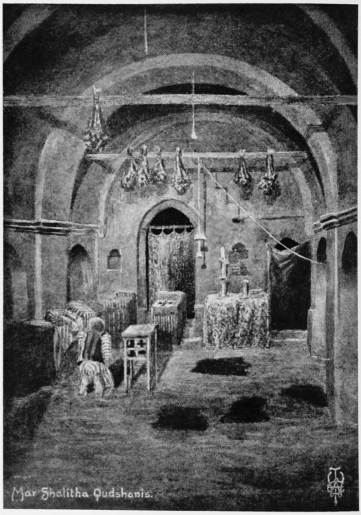Interior of the church of Mar Shalitha, Qudshanis