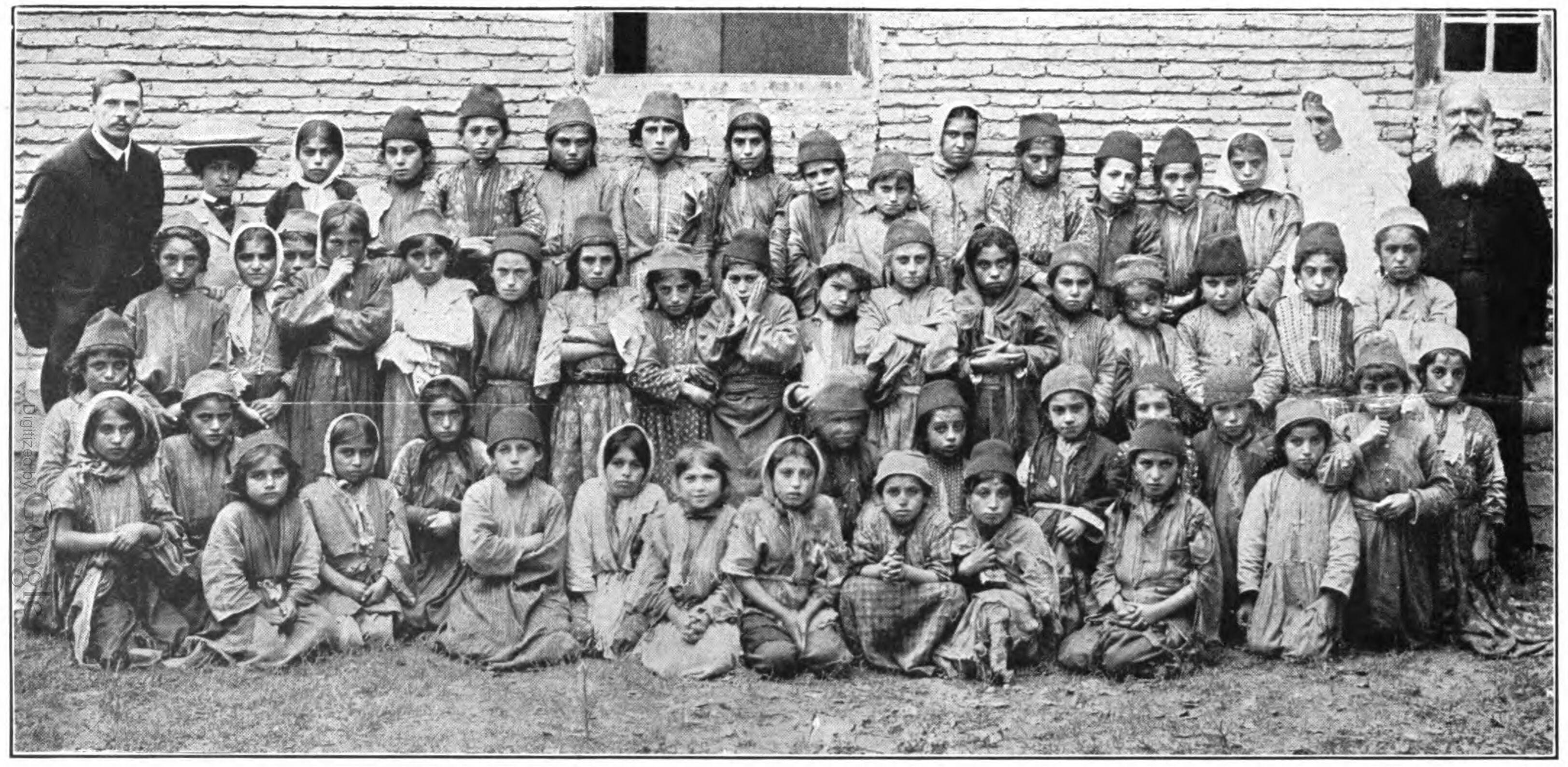 Refugee girls from the Kurdistan mountains