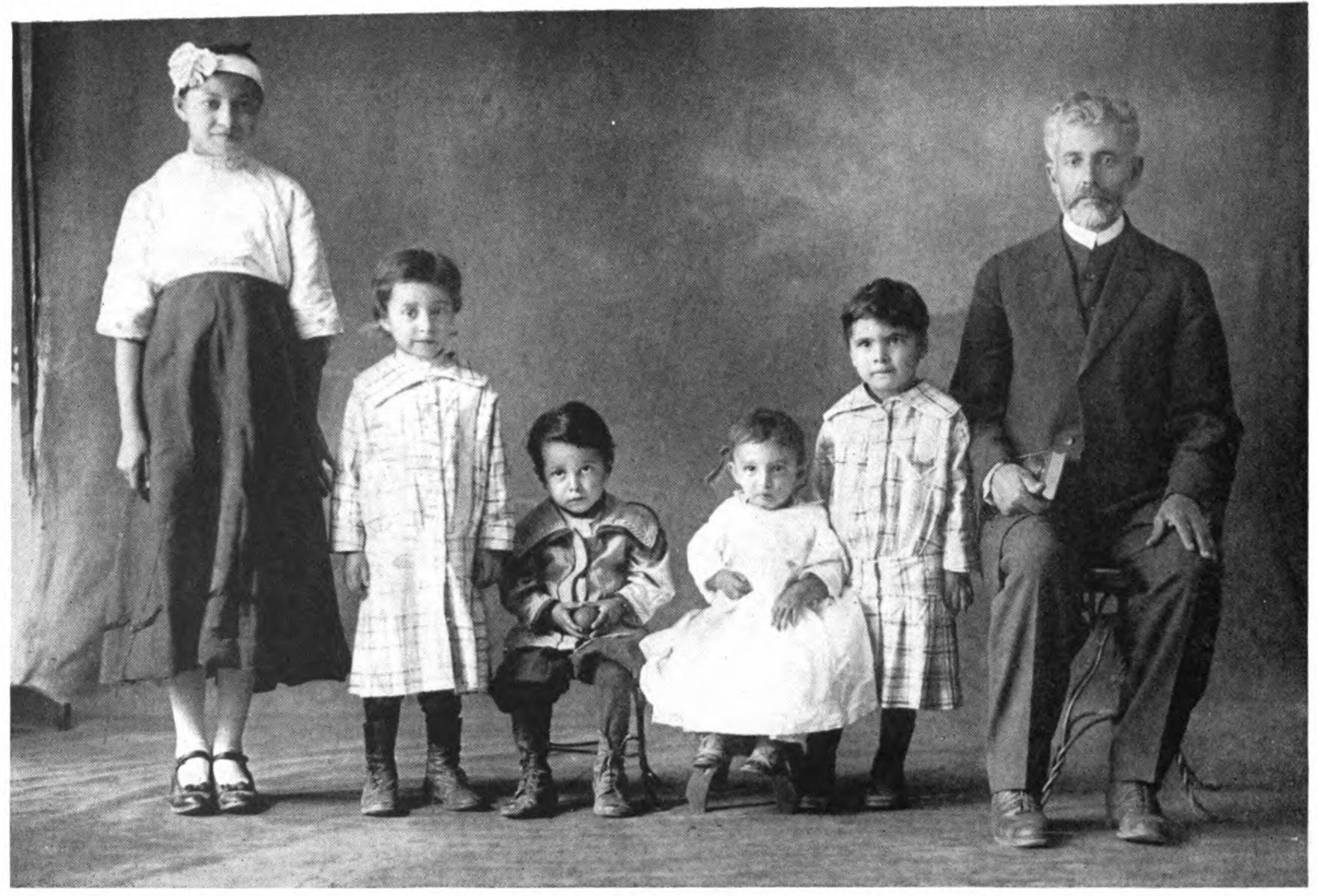 Rev. K. Odisho and his children, Urmia