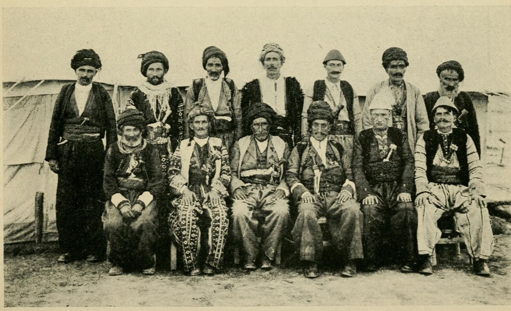 Maliks of the Assyrian mountain tribes at Baqubah, 1919