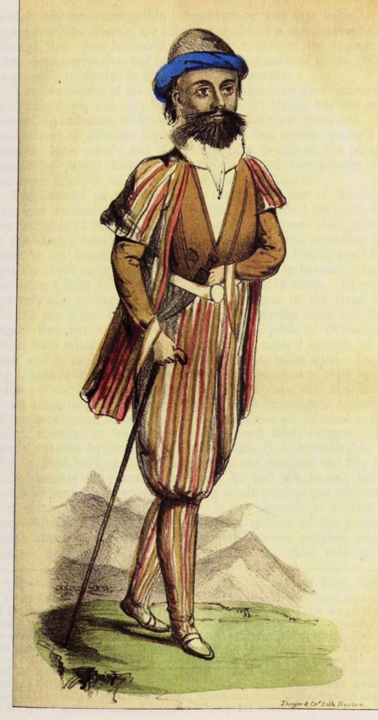 A Nestorian (Assyrian) of the mountains, 1843 lithograph