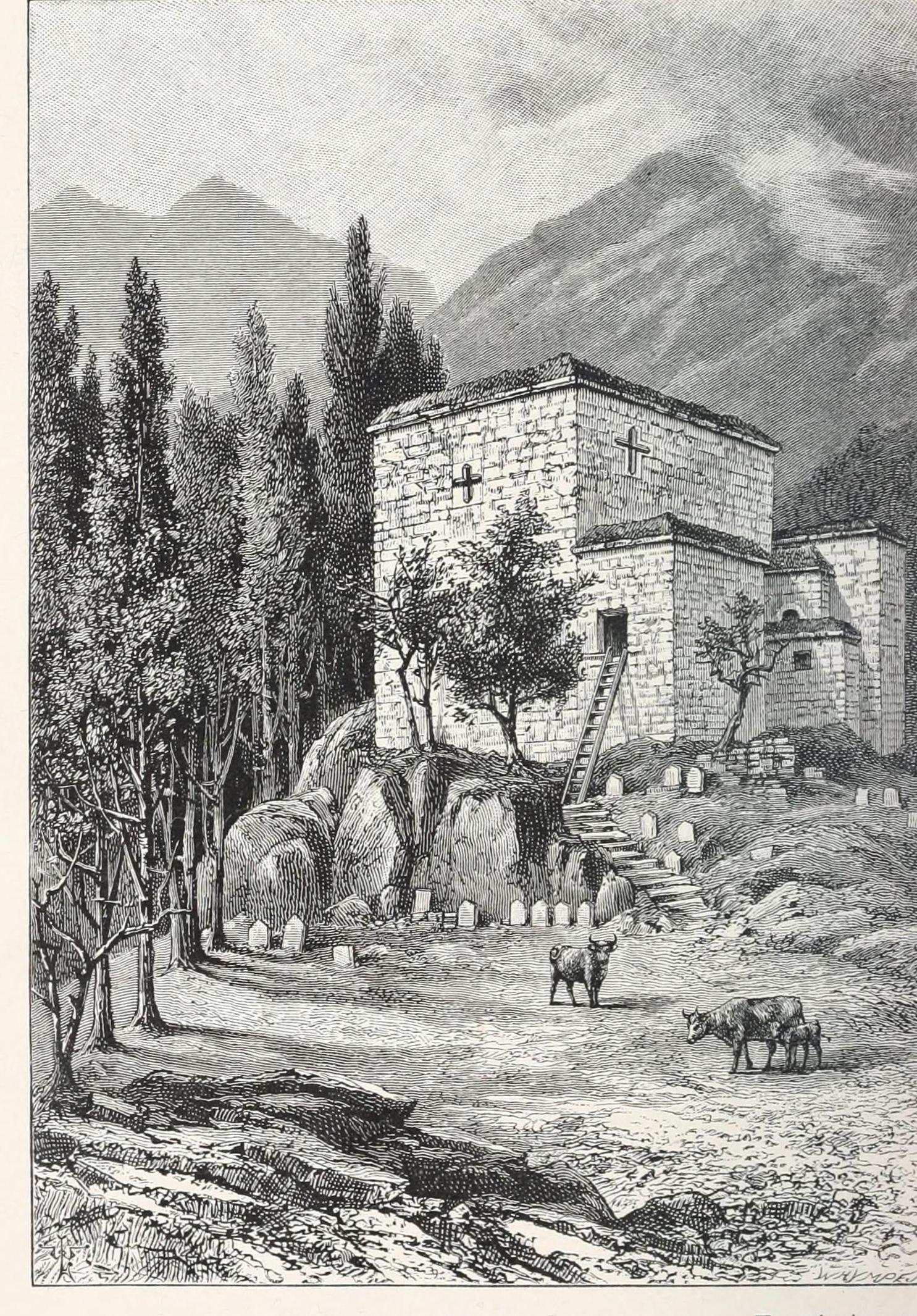 Church of Mar Shalita, Qudshanis, 1891 engraving