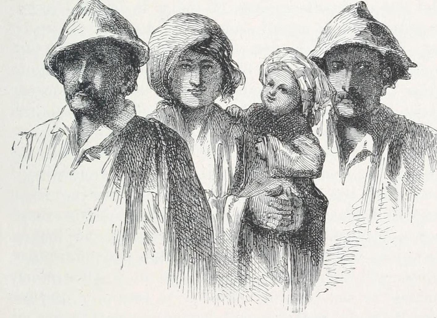 A Syrian (Assyrian) family, 1891 engraving