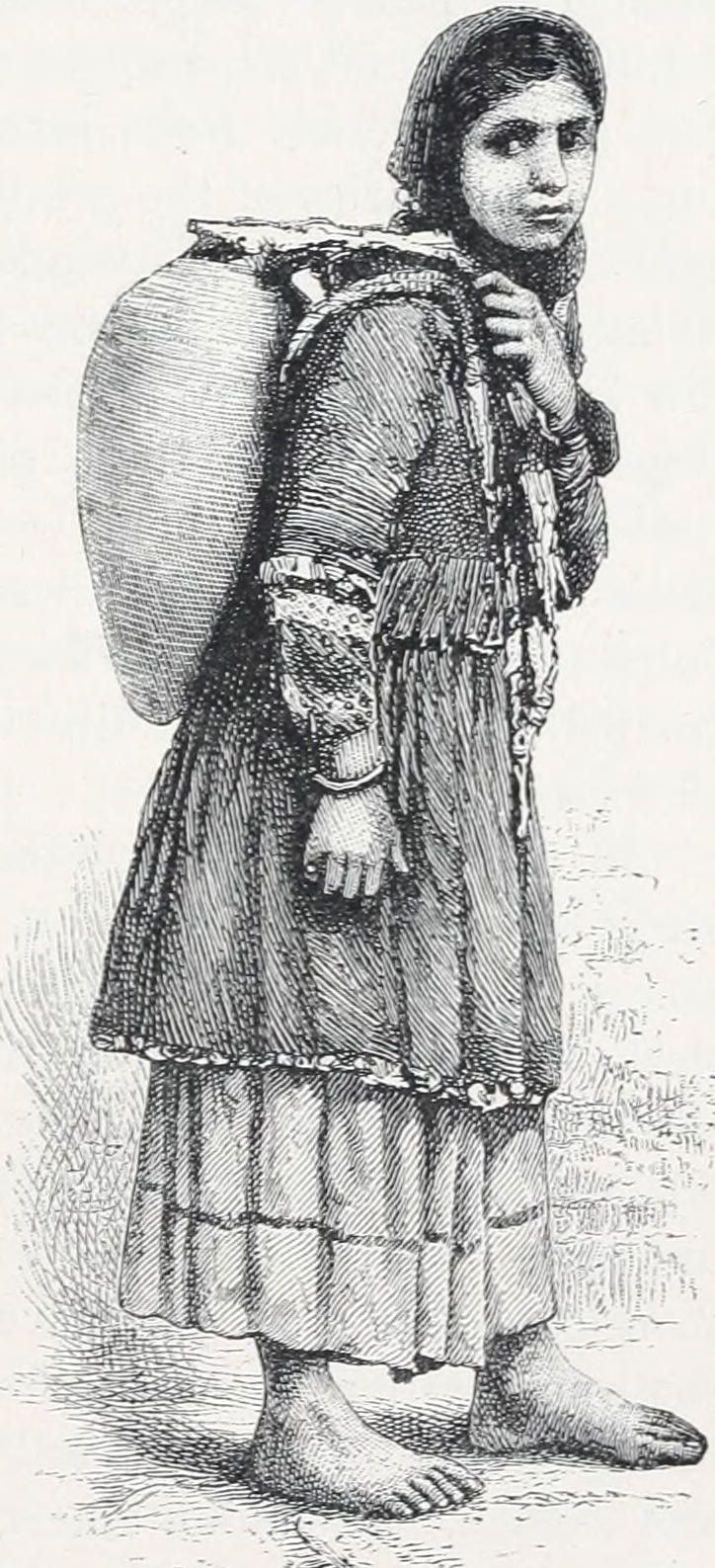 A Syrian (Assyrian) girl, 1891 engraving