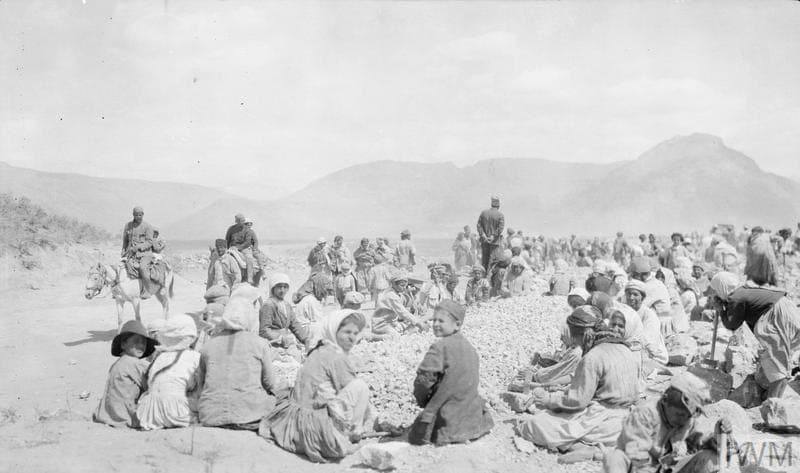 Jilu Assyrian orphans breaking stones for the Persian road
