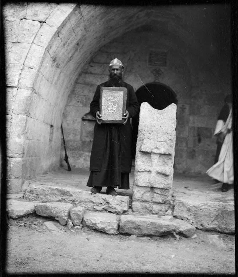 Priest holding a gospel at the Church of the Virgin, Hah, 1909