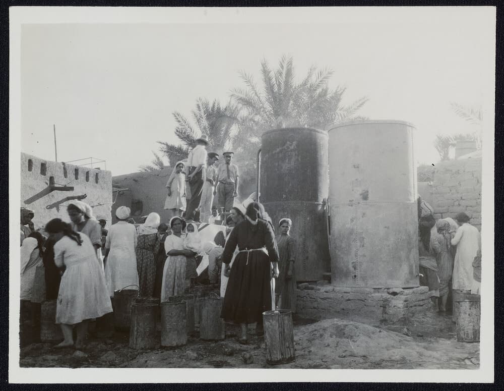 Water supply at the Nestorian (Assyrian) refugee camp, Baghdad, 1927