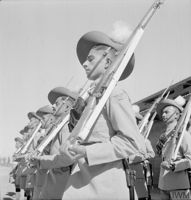 Assyrian Levies recruits in uniform after training, Habbaniya, 1942