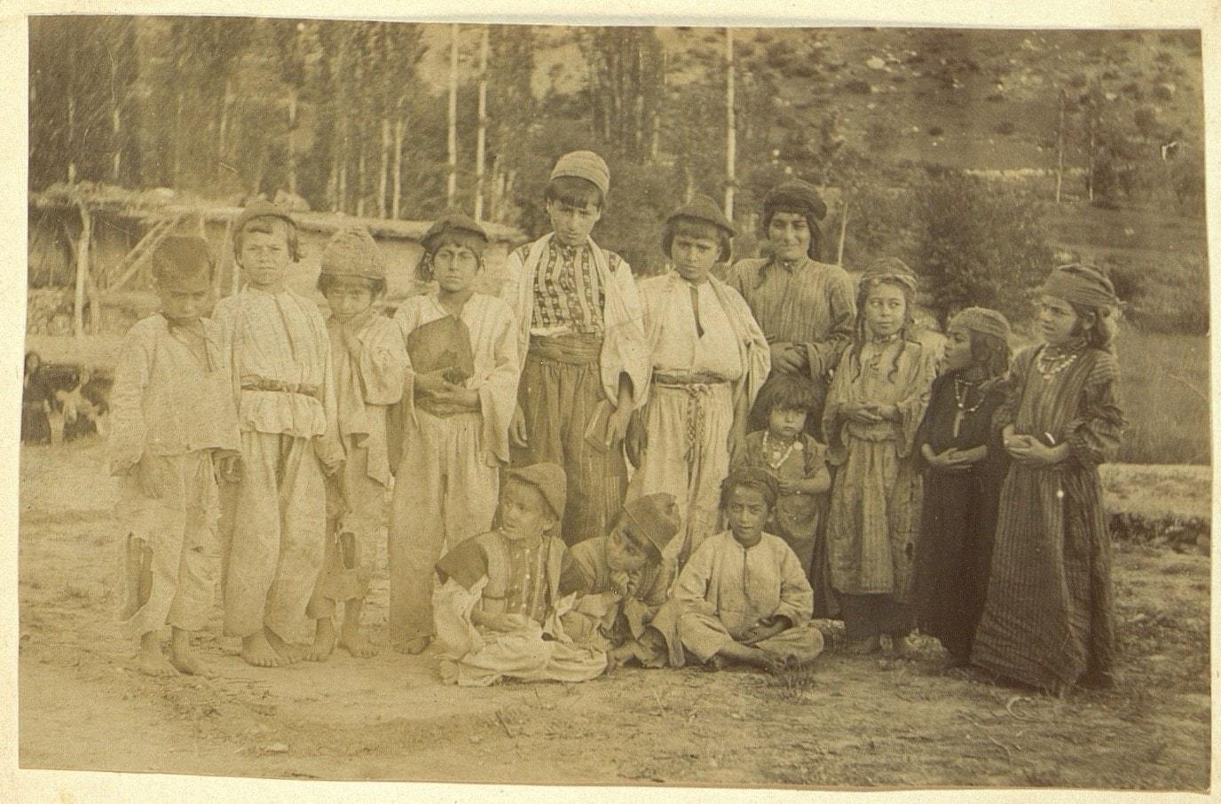 Assyrian children in a remote village of Hakkari, c. 1900