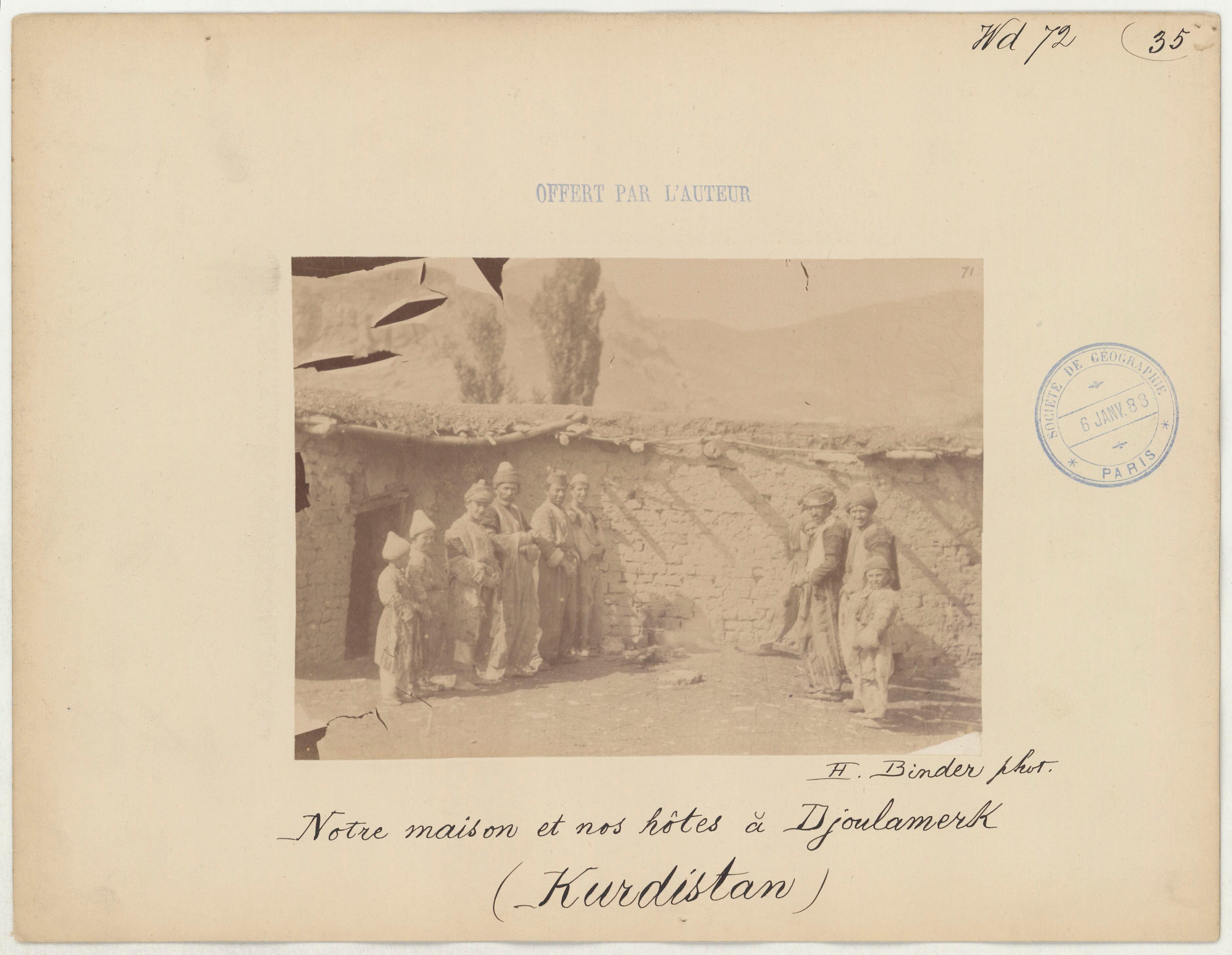 Henry Binder's lodging and hosts at Julamerk, Hakkari