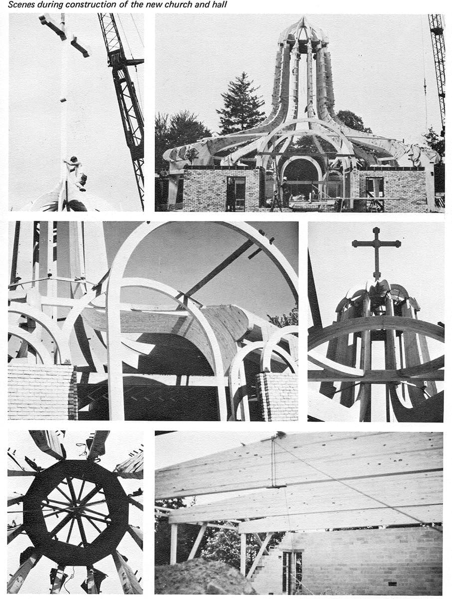 Building the Virgin Mary church in Paramus, 1967