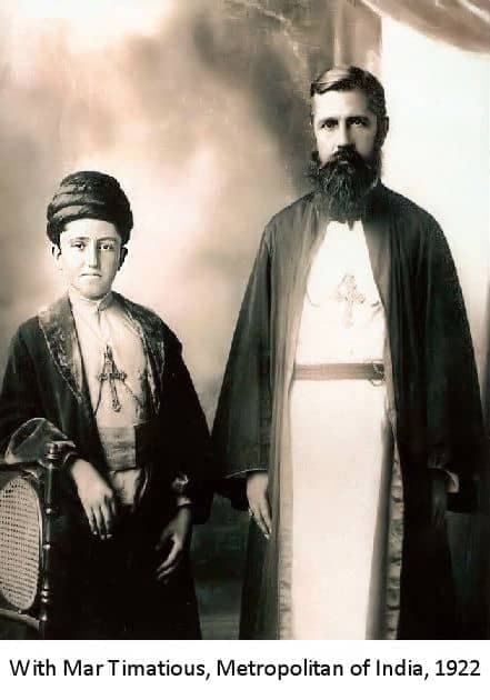 Mar Eshai Shimun with Mar Timotheus, Metropolitan of India, 1922