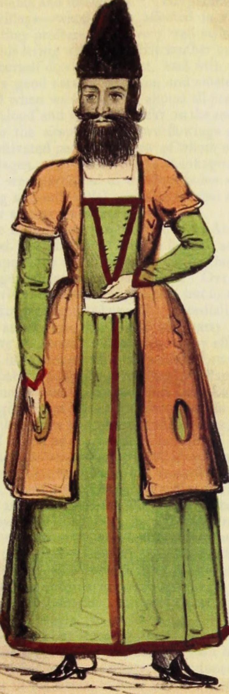 Priest Abraham of Urmia, 1843 lithograph