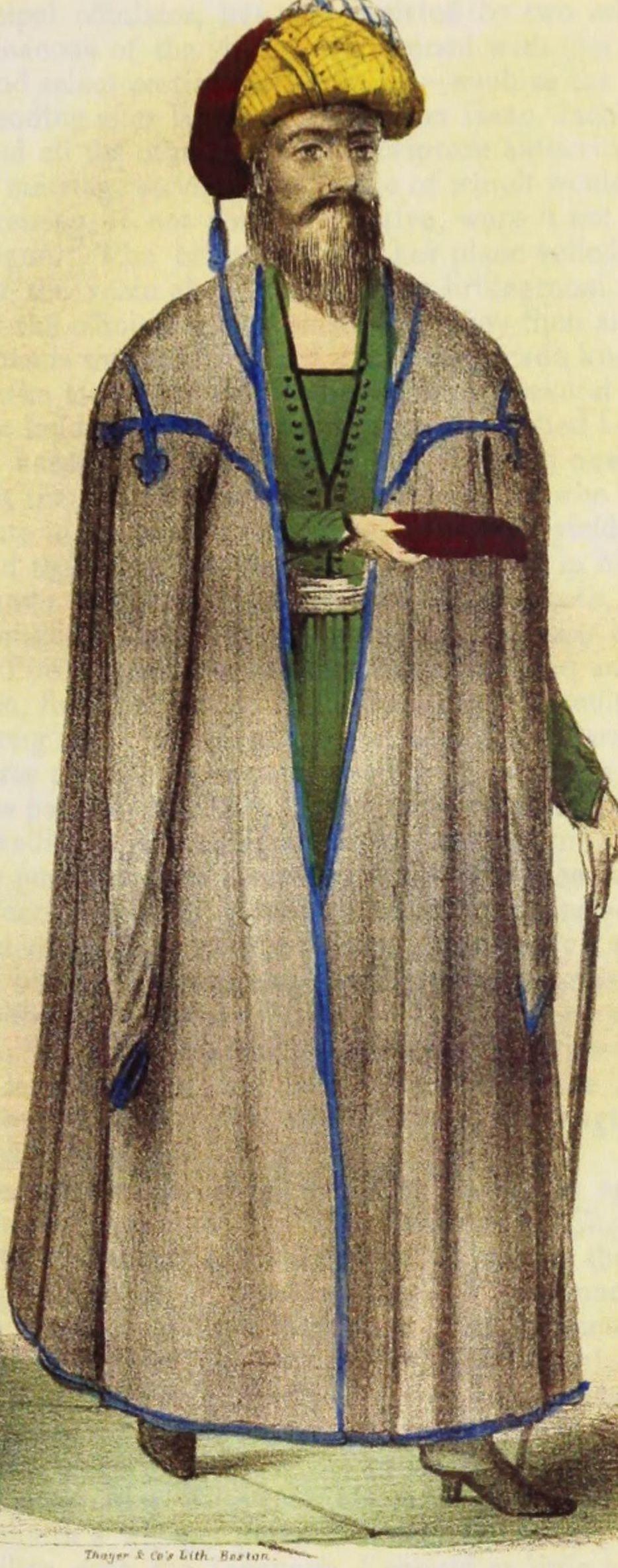 Mar Elias, a Nestorian (Assyrian) bishop, 1843 lithograph