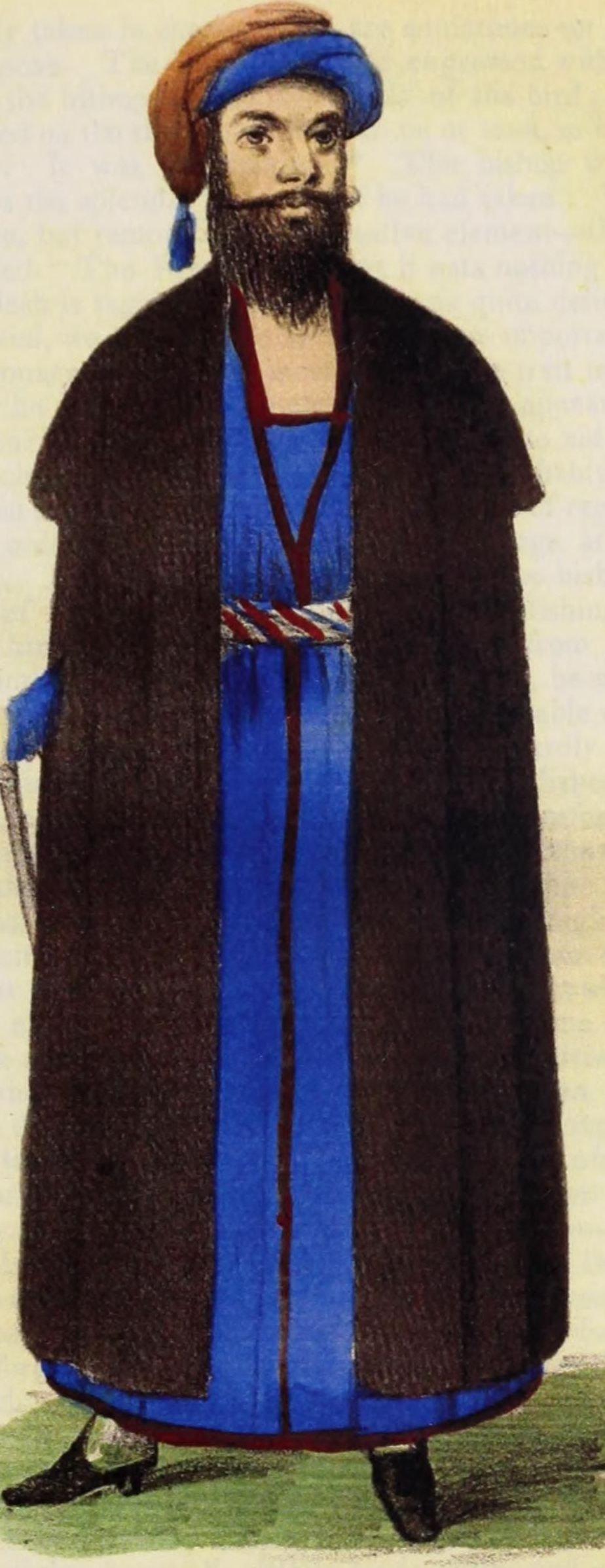 Mar Gabriel, a Nestorian (Assyrian) bishop, 1843 lithograph