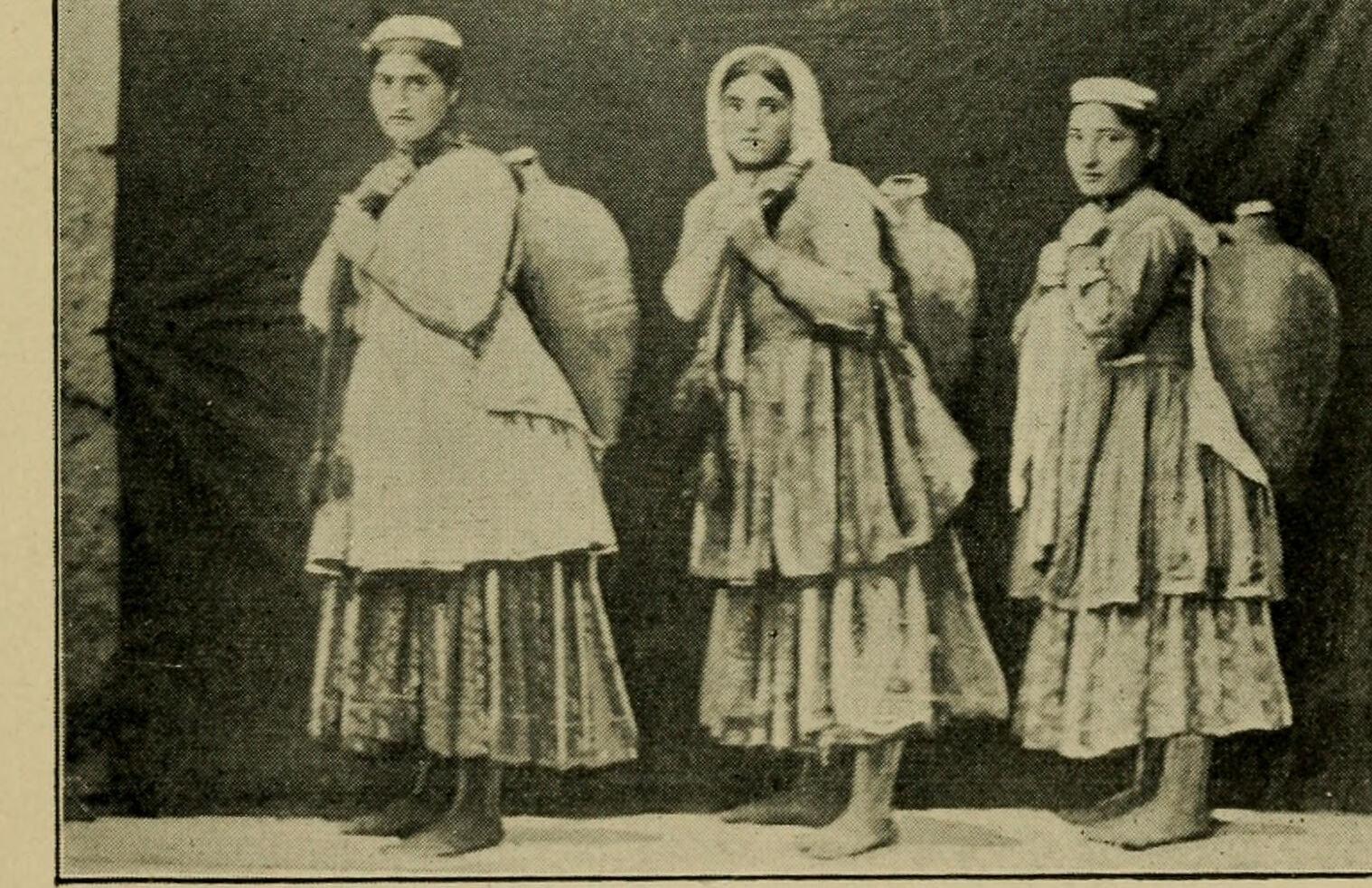 Nestorian (Assyrian) girls carrying water