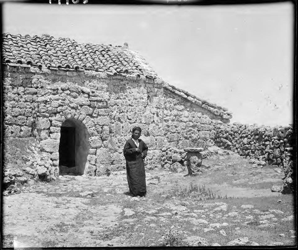 Man outside the church of the Virgin at Basibrin, 1909