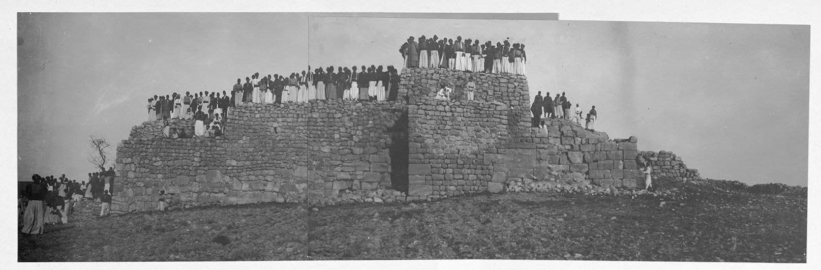 Townspeople on the walls of Mor Philoxenos, Midyat, 1911