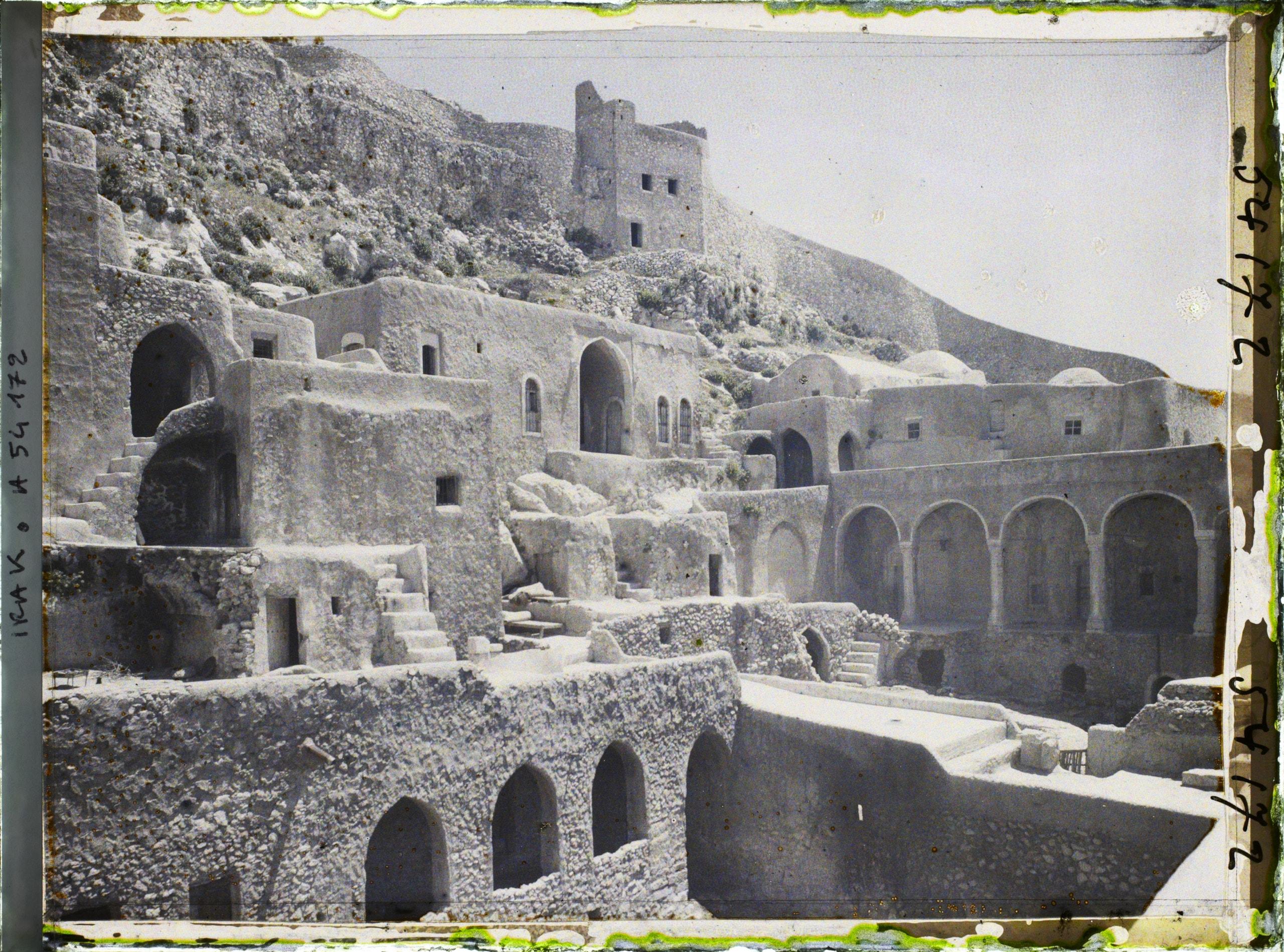 Mar Mattai monastery on Mount Alfaf, autochrome, 1927