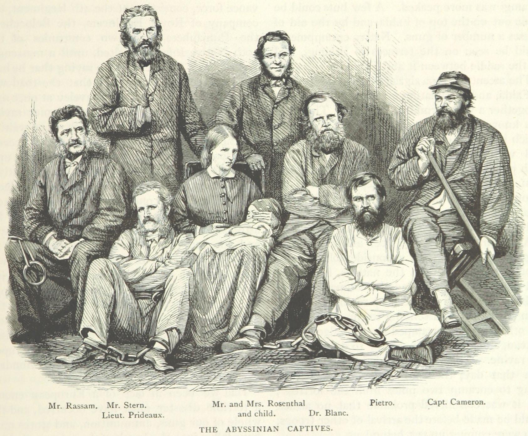 The Abyssinian captives of 1868, including Hormuzd Rassam