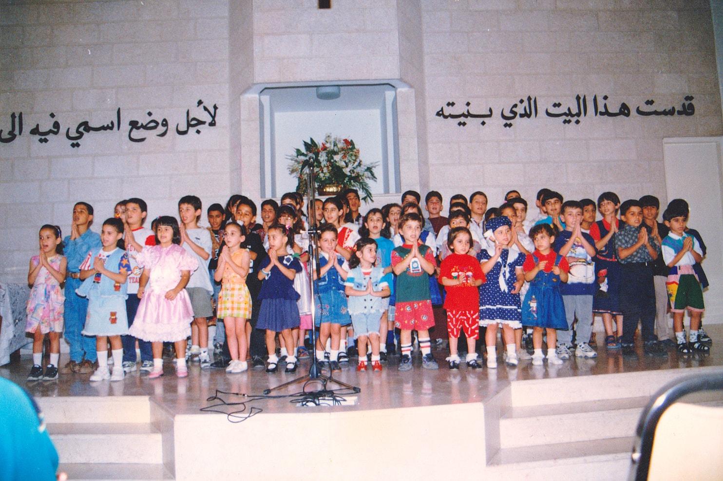 Iraqi Assyrian children at a church in Amman, 1998