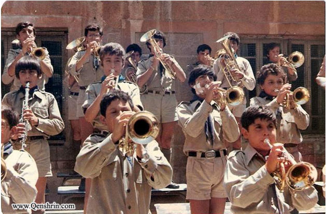 Brass band of the Sixth Regiment of Syriac Scouts, Aleppo, 1980s