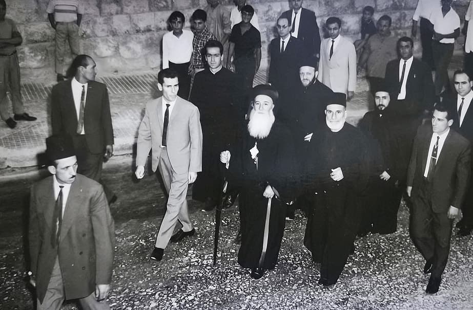 Bishop Dionysius Georges Behnam opens the Al-Shahbaa Sports Club, Aleppo, 1967