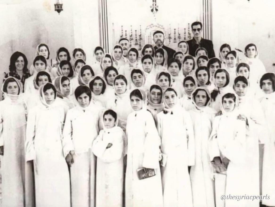 Choir of deaconesses at the Church of the Mother of God, Qamishli, 1975