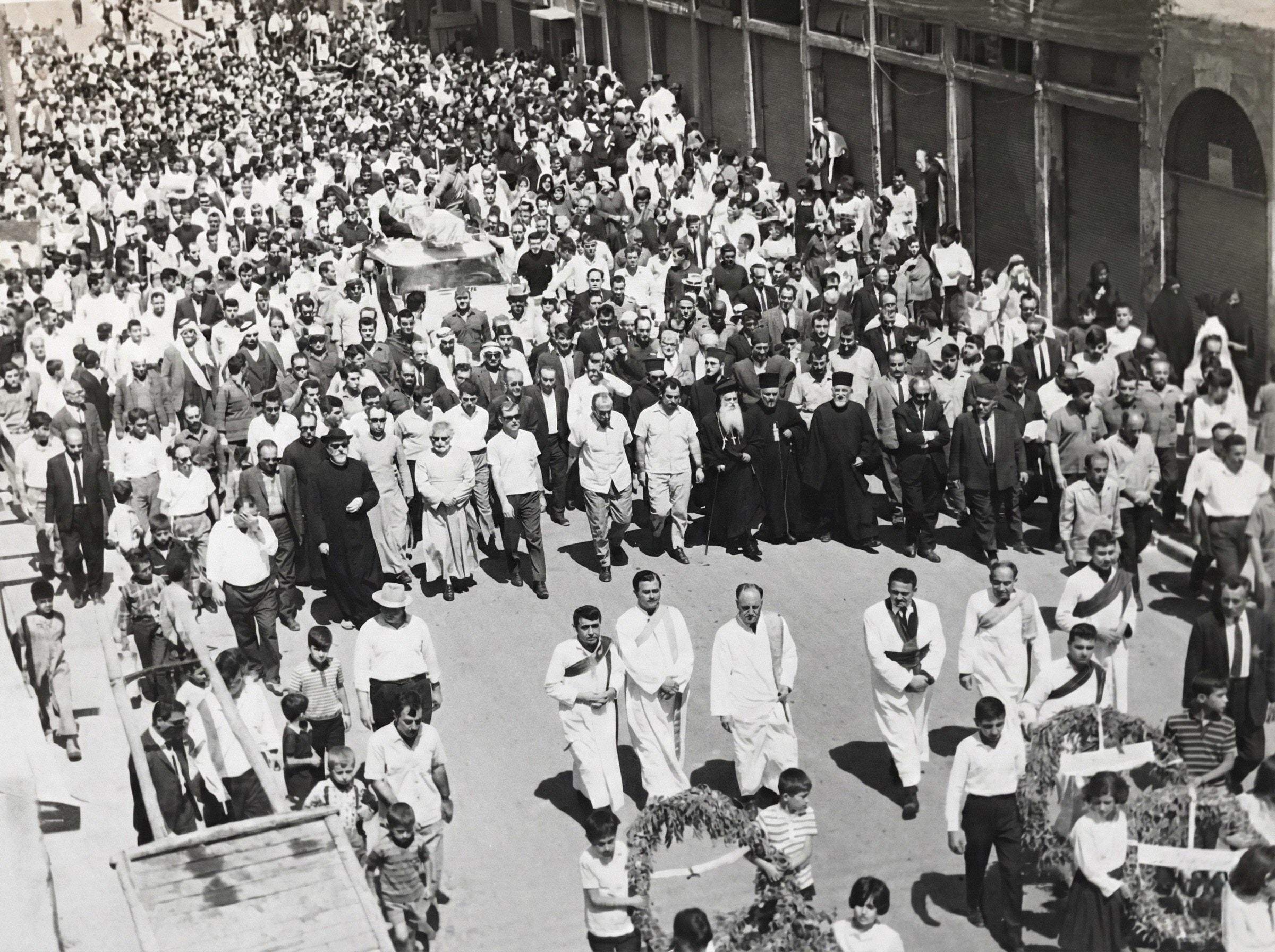 Funeral of Chorepiscopus Elias Gerges Hannoush, Hasakah, 1968