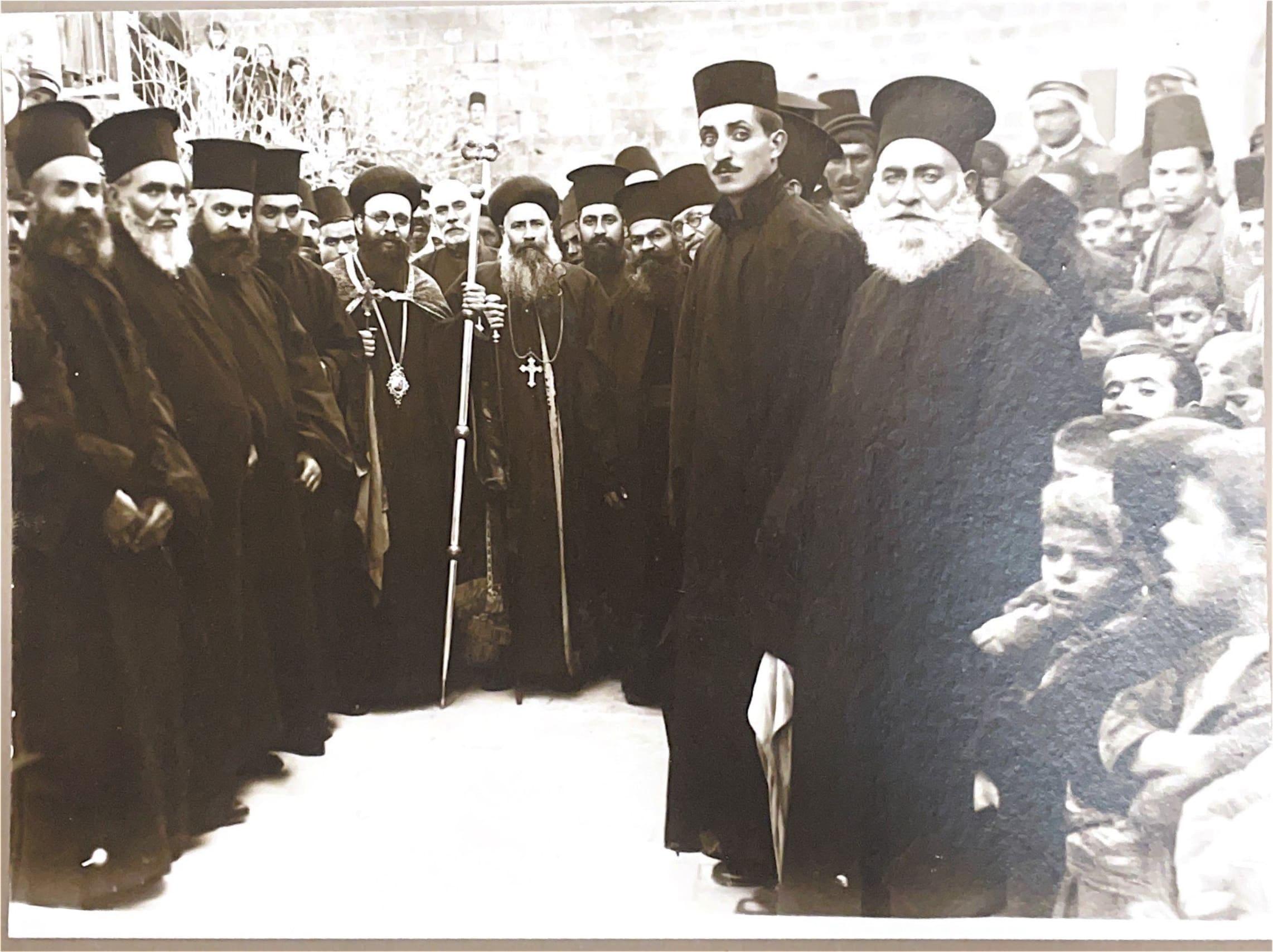 Clergy welcome Aphrem Barsoum back to the Patriarchate at Homs