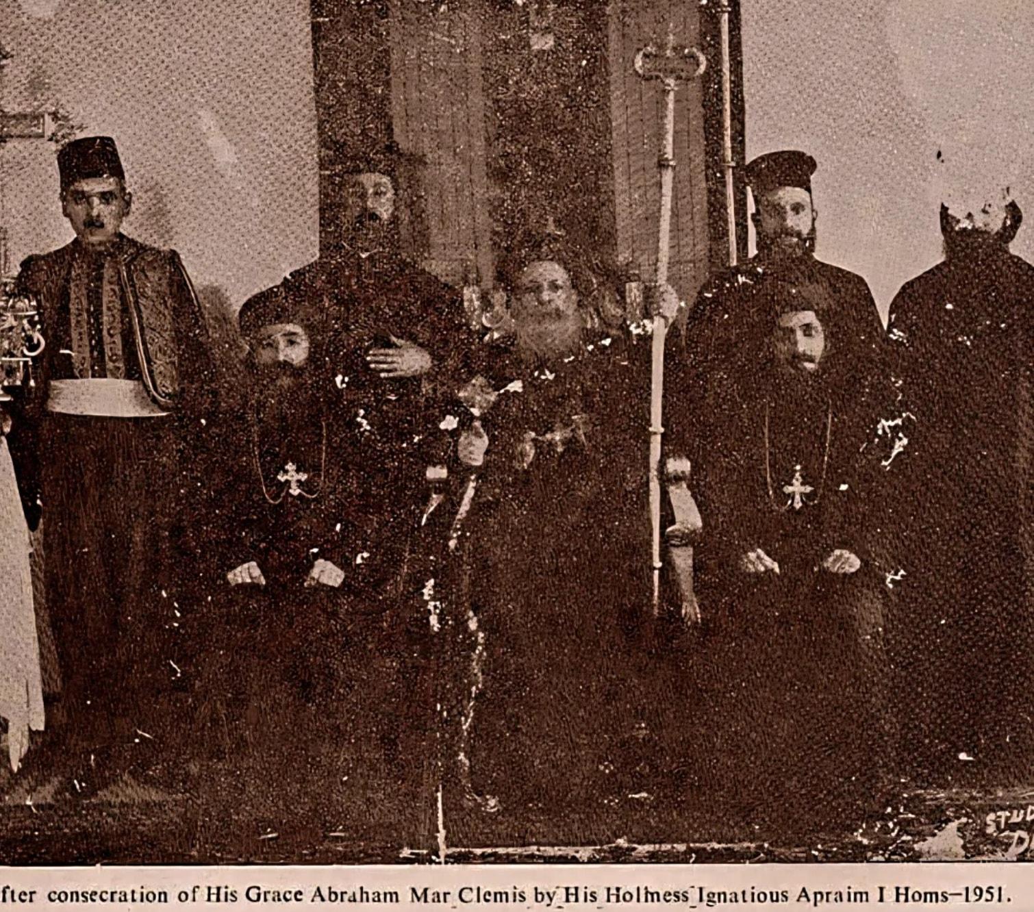 Consecration of Mor Clemis Abraham by Patriarch Aphrem I Barsoum, Homs, 1951