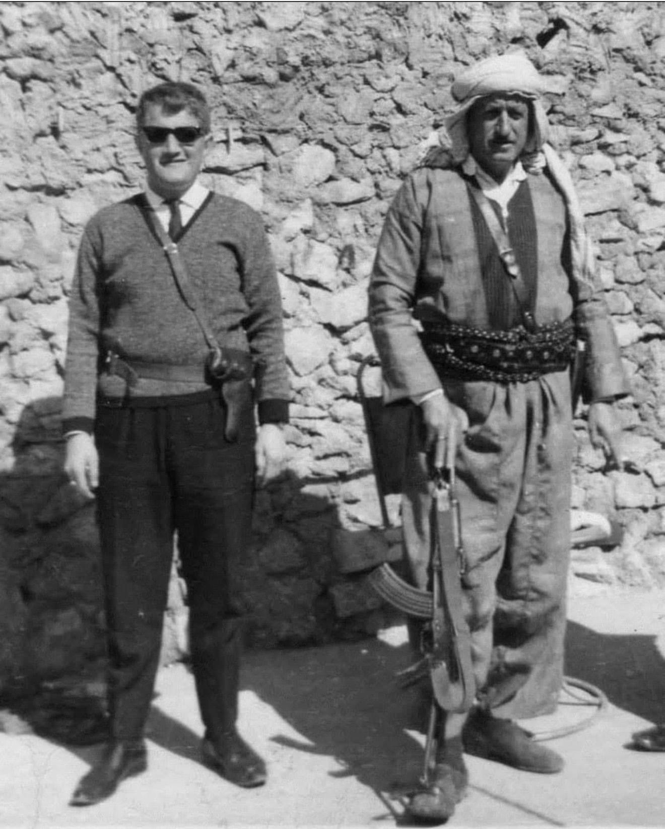 Toma Tomas and his son Joseph at home in Alqosh, 1966
