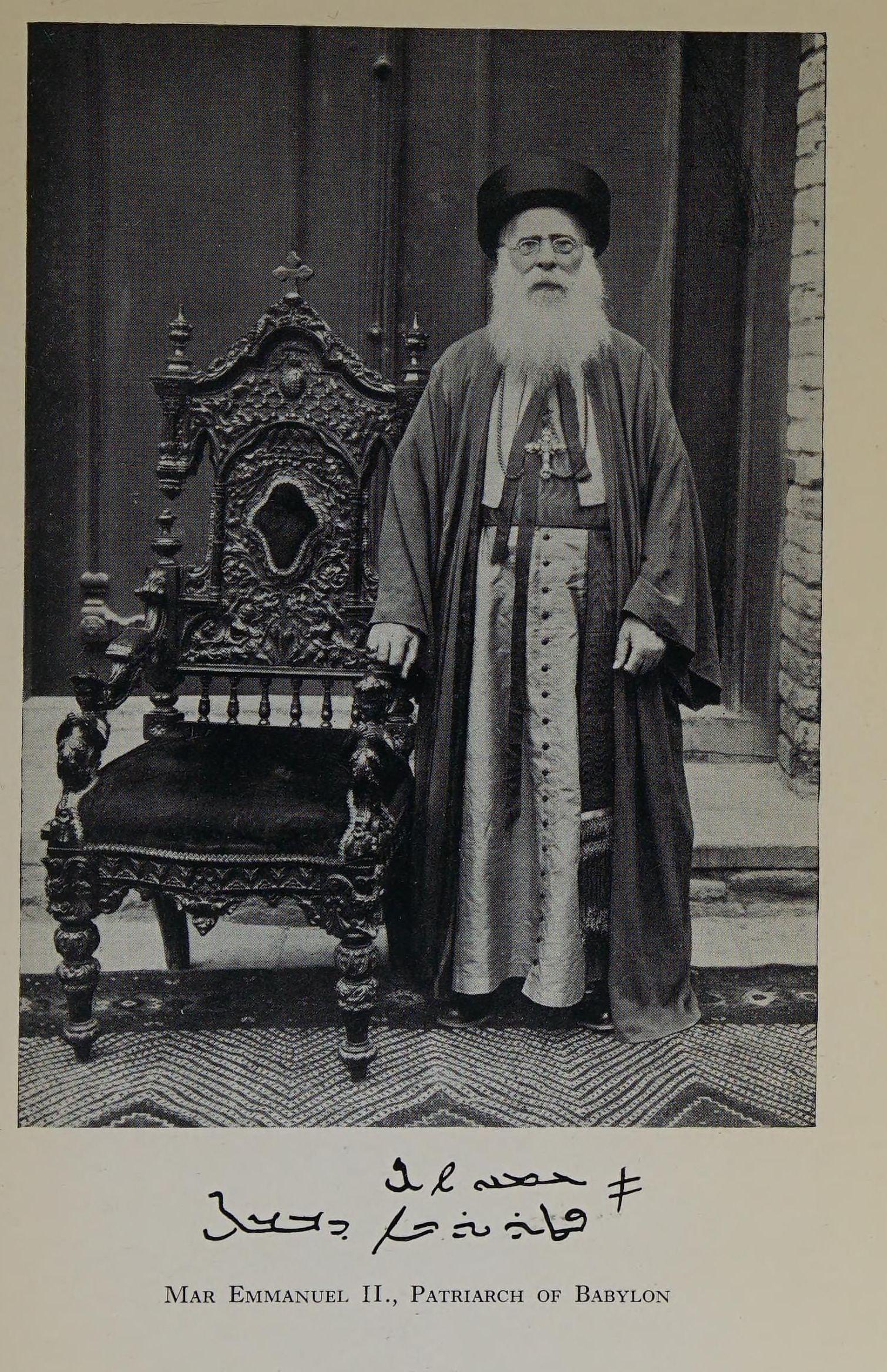 Mar Emmanuel II, Chaldean Patriarch of Babylon, about 1924