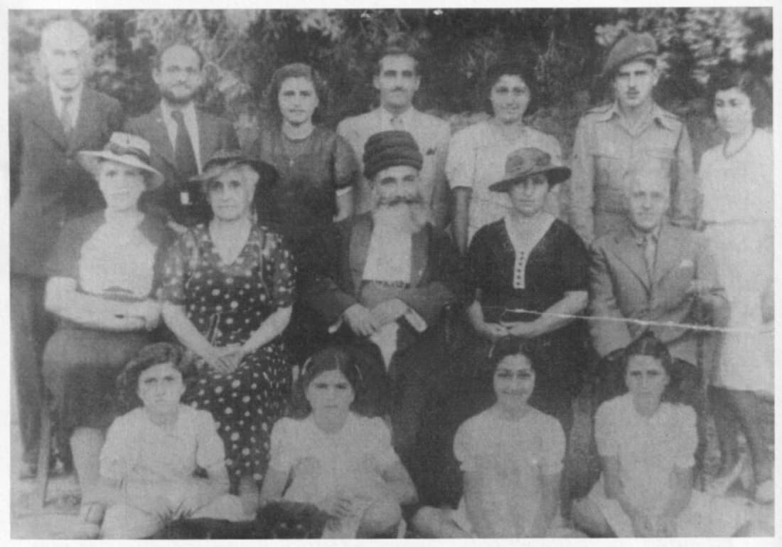 The exiled patriarchal family in Myrtou, Cyprus, 1946