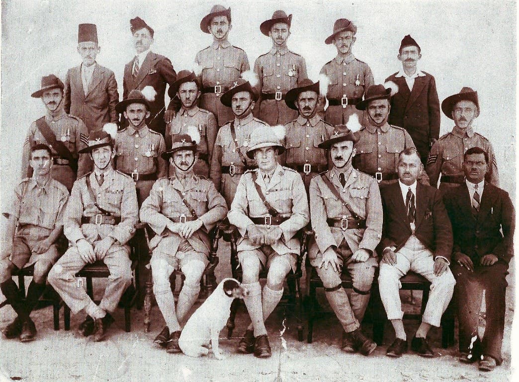 Iraq Levies officers and NCOs with Sgt Hormis Khanania, about 1938