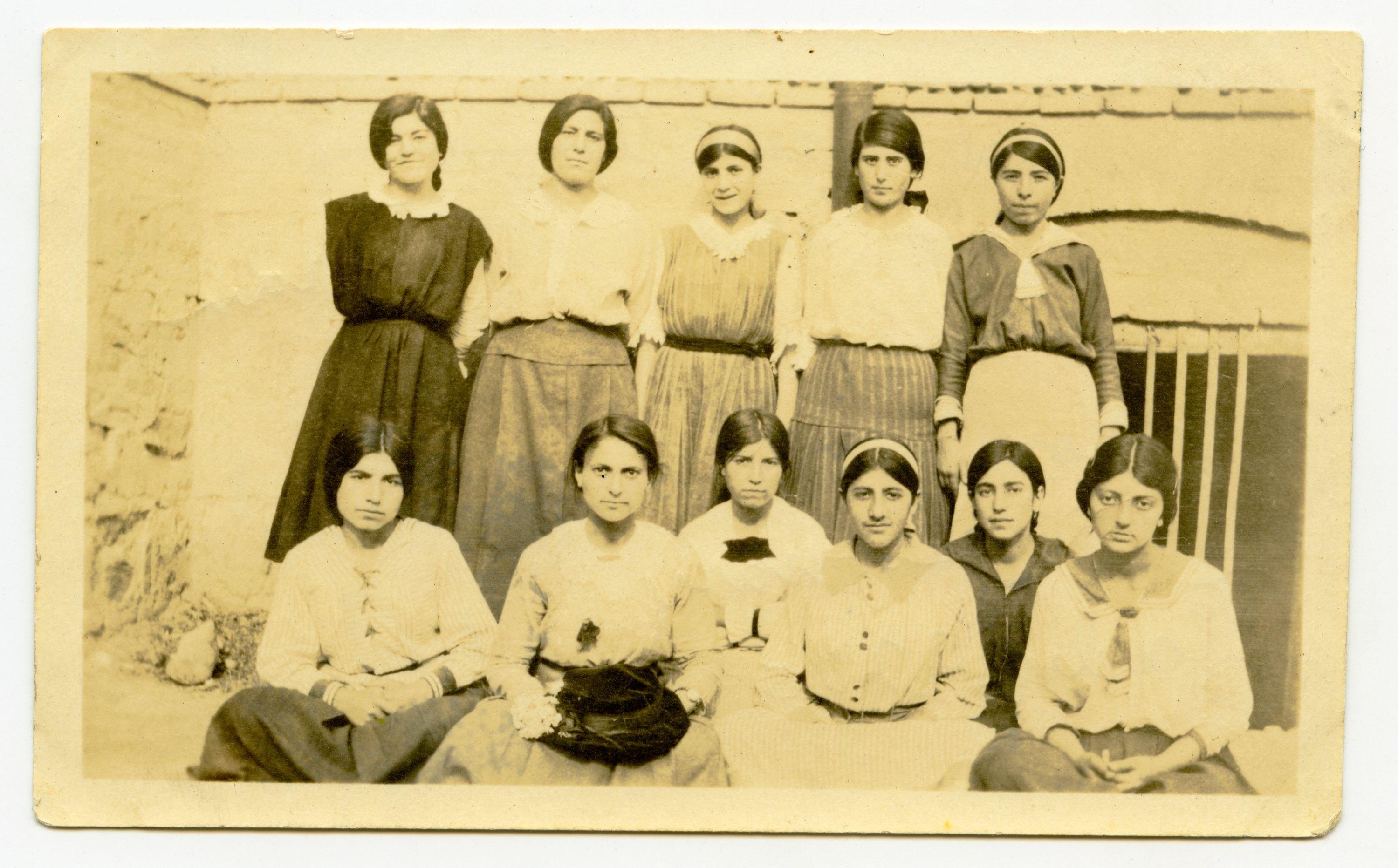 Syrian and Armenian schoolgirls of the Tabriz mission school, 1920s