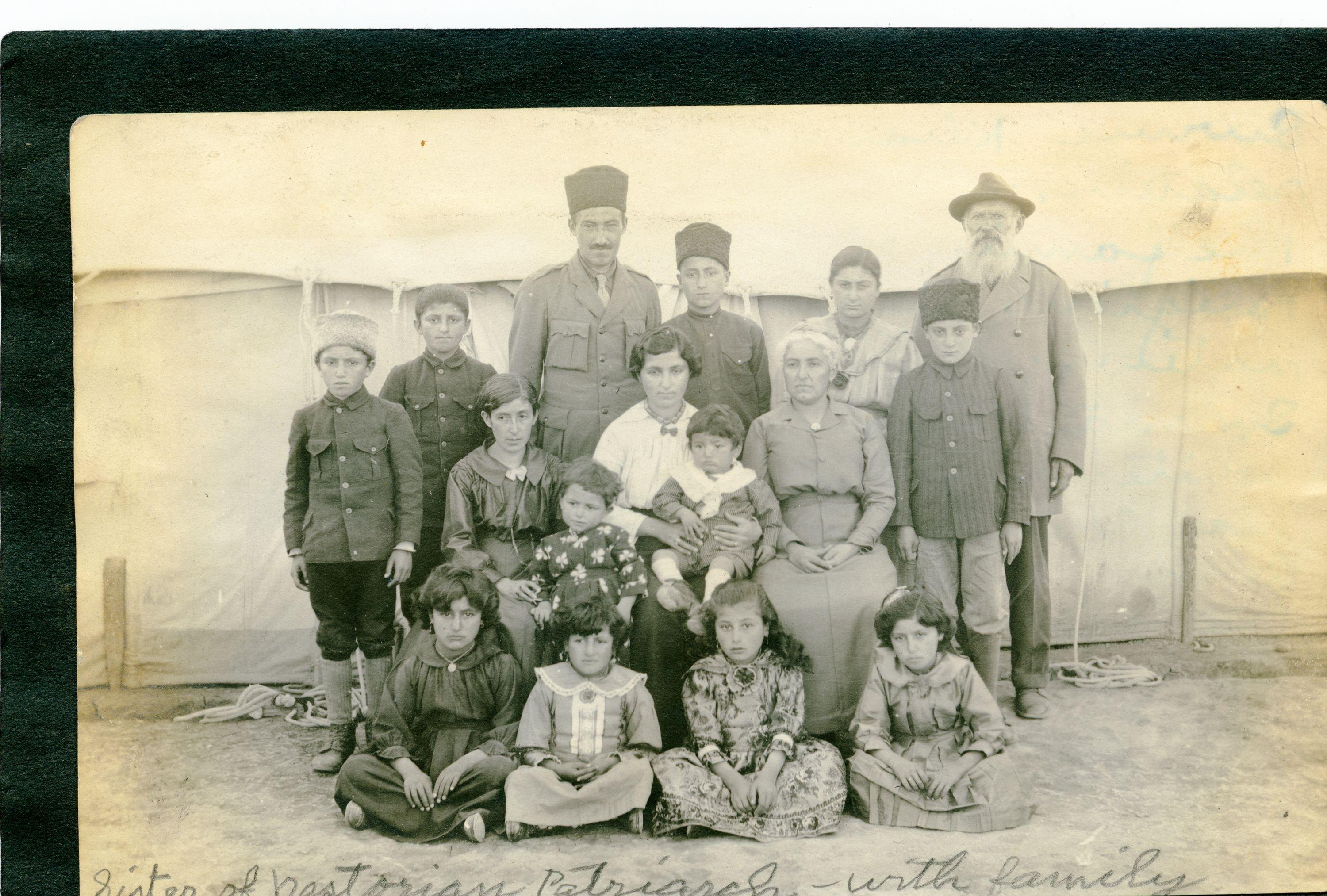 Sister of the Nestorian Patriarch with family, Baqubah