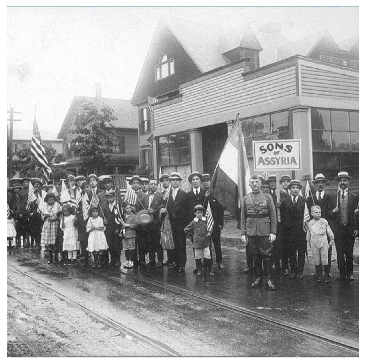 Sons of Assyria on the Fourth of July in Worcester, 1922