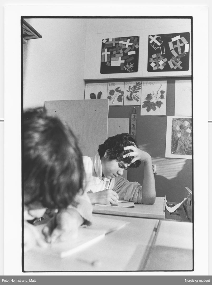 Syriac pupils at Kristinaskolan, Örebro, 1982
