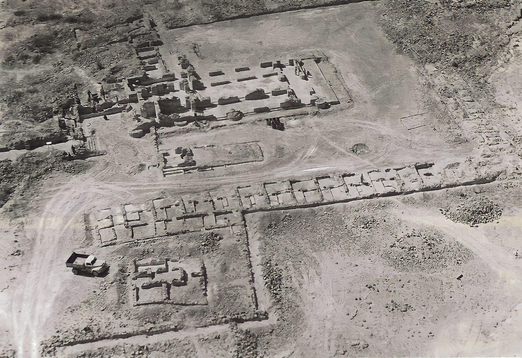 Aerial view of the Church of the East monastery on Kharg Island