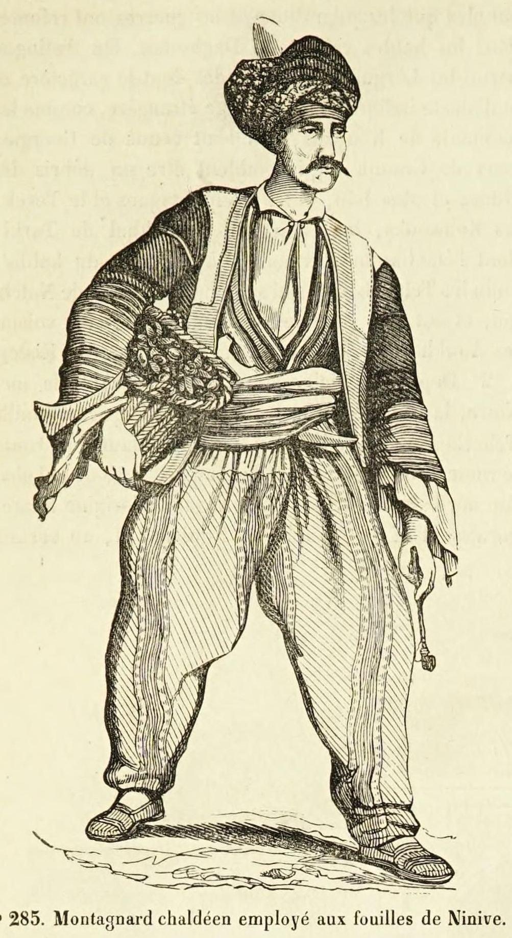 Chaldean mountaineer employed on the Nineveh excavations (no. 285), c. 1850