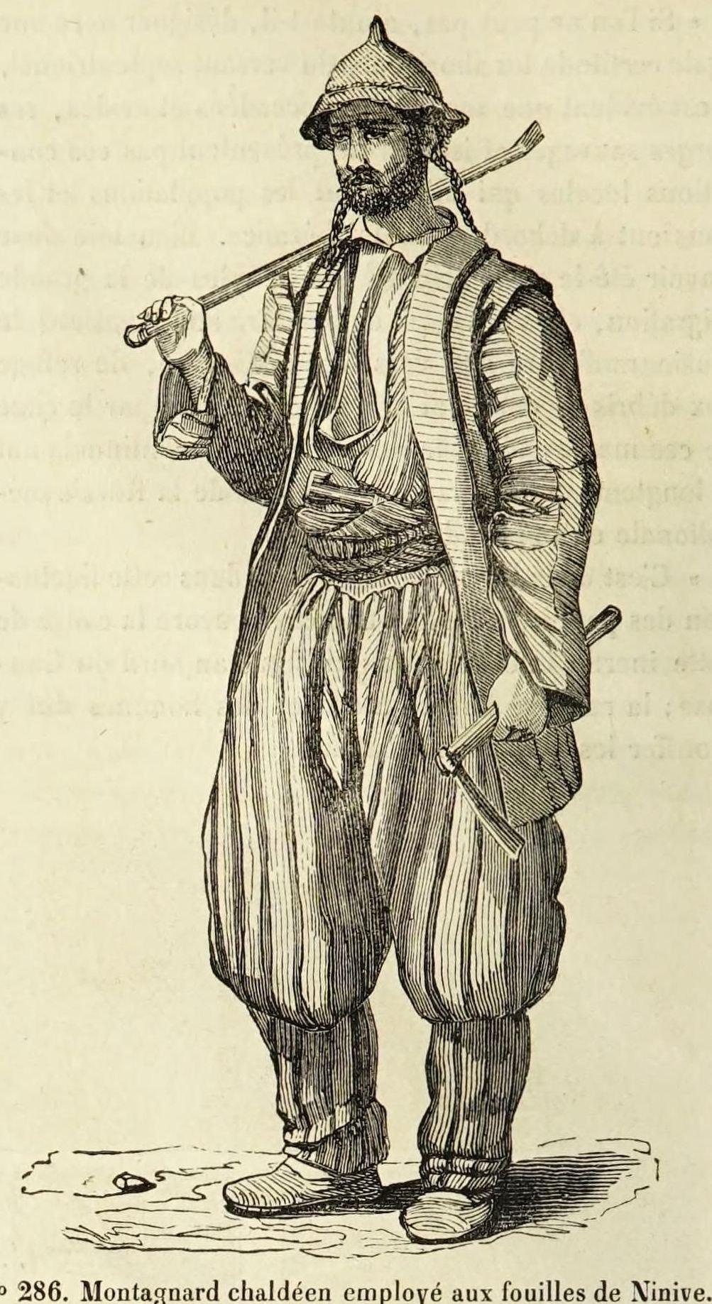 Chaldean mountaineer employed on the Nineveh excavations (no. 286), c. 1850