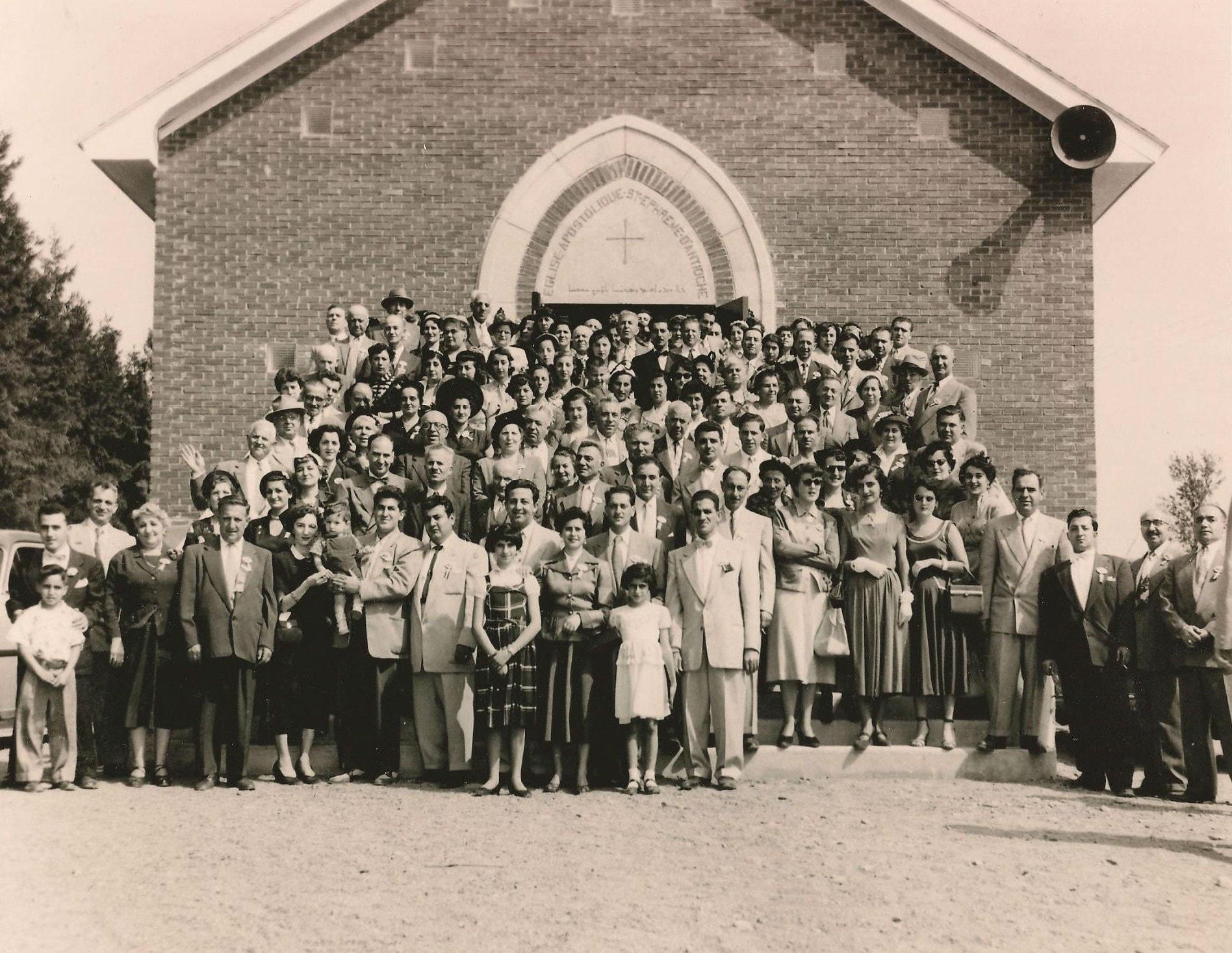 Congregation of St Ephrem's Syriac Orthodox church, Sherbrooke, 1950s