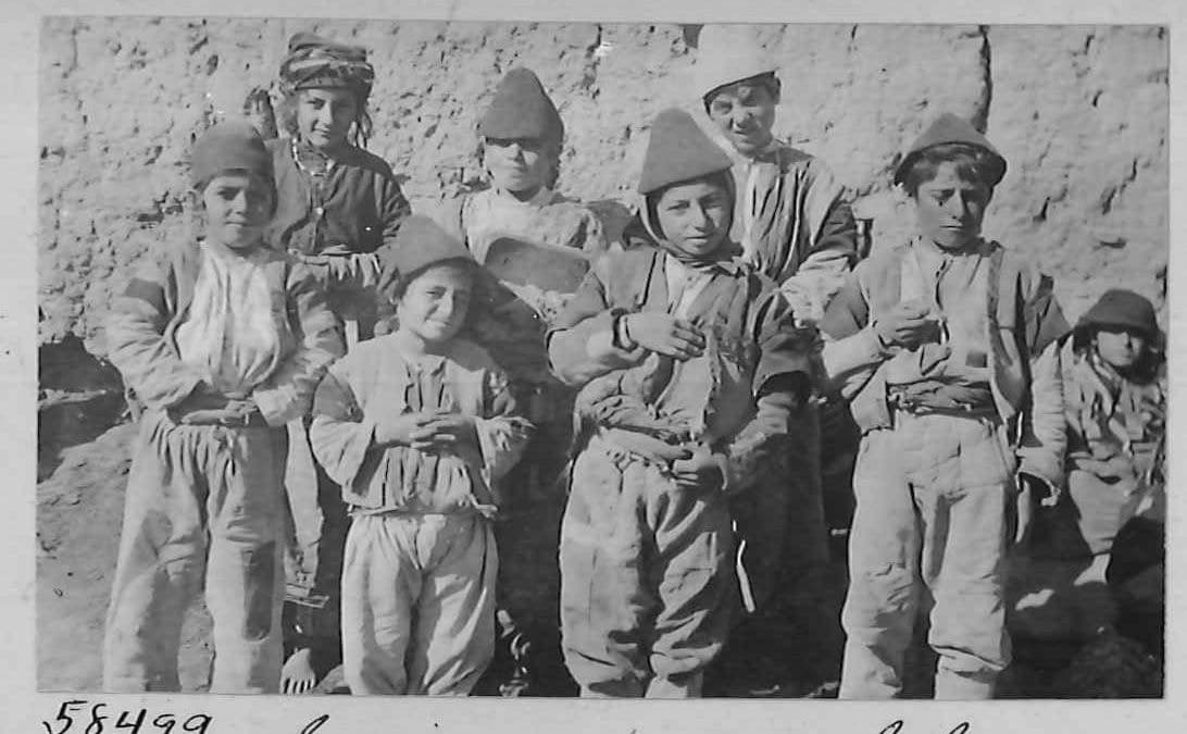 Refugee children from Tiyari in Persia, about 1915-1918