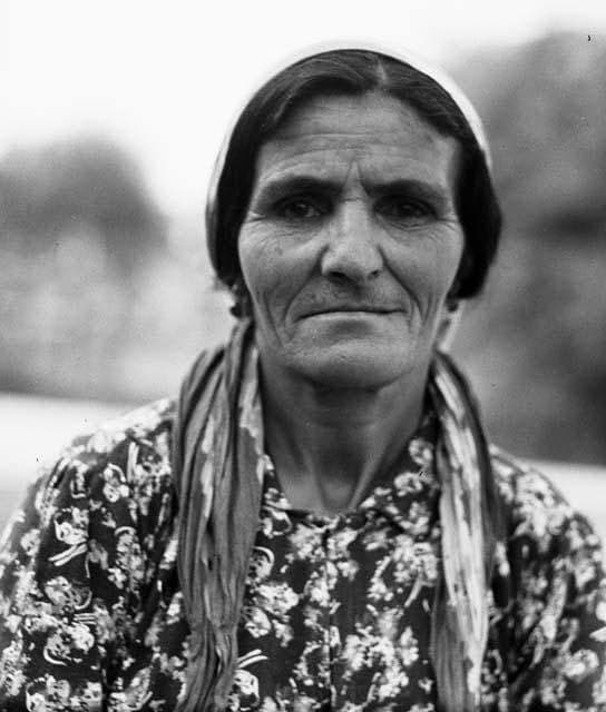 Portrait of an Assyrian woman at Habbaniya, 1950